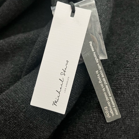 Michael Stars Charcoal Gray sweater jacket, beautiful new with tags - Picture 5 of 6